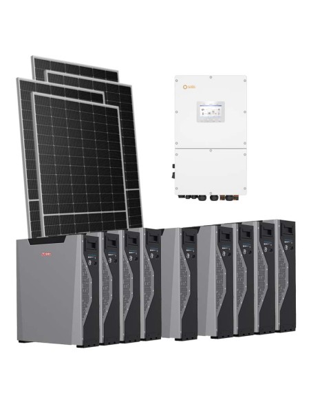 Trifase: vendita all'ingrosso Kit fotovoltaico trifase 51170W inverter 50kW Solis batteria al litio 48.33kWh Weco 5k3 XP