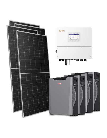 Trifase: vendita all'ingrosso Kit fotovoltaico trifase 13090W inverter 12kW Solis batteria al litio 21.48kWh Weco 5k3 XP
