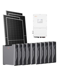 Trifase: vendita all'ingrosso Kit fotovoltaico trifase 51170W inverter 50kW Solis batteria al litio 53.70kWh Weco 5k3 XP