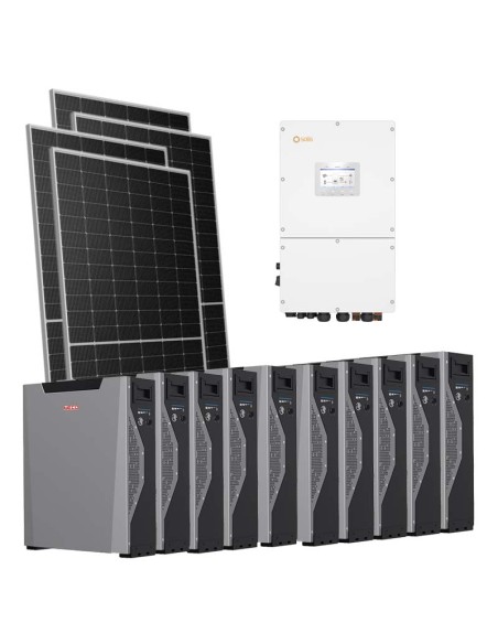 Trifase: vendita all'ingrosso Kit fotovoltaico trifase 51170W inverter 50kW Solis batteria al litio 53.70kWh Weco 5k3 XP