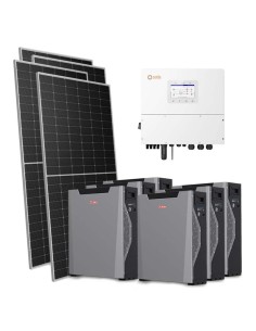 Three-phase photovoltaic kit 13090W 12kW Solis inverter 32.22kWh lithium battery Weco 5k3 XP