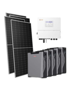 Three-phase photovoltaic kit 13090W 12kW Solis inverter 26.85kWh lithium battery Weco 5k3 XP