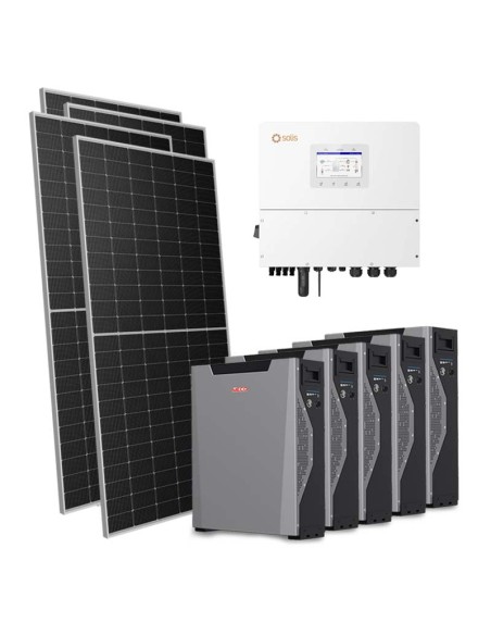 Trifase: vendita all'ingrosso Kit fotovoltaico trifase 13090W inverter 12kW Solis batteria al litio 26.85kWh Weco 5k3 XP