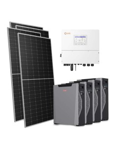 Three-phase photovoltaic kit 15470W 15kW Solis inverter 21.48kWh lithium battery Weco 5k3 XP