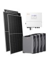Three-phase photovoltaic kit 15470W 15kW Solis inverter 21.48kWh lithium battery Weco 5k3 XP