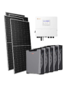 Three-phase photovoltaic kit 15470W 15kW Solis inverter 26.85kWh lithium battery Weco 5k3 XP