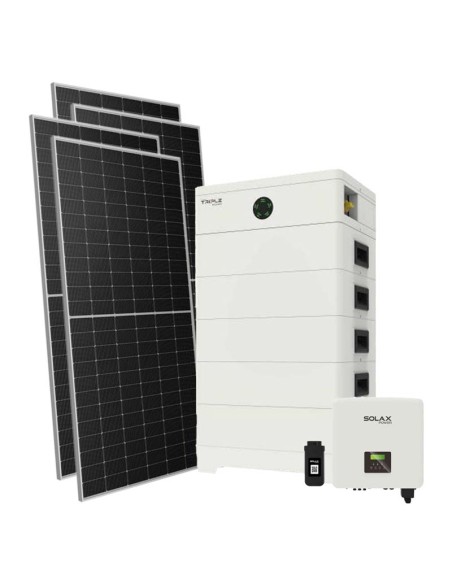 Trifase: vendita all'ingrosso Kit fotovoltaico trifase 10710W inverter Solax Power 10kW batteria al litio 18KWh TP-HS36