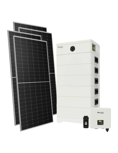 Trifase: vendita all'ingrosso Kit fotovoltaico trifase 10710W inverter Solax Power 10kW batteria al litio 43.2KWh TP-HS36