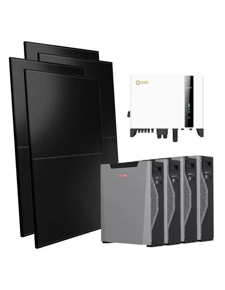 Three-phase photovoltaic kit 10000W 10kW Solis inverter 21.48kWh lithium battery Weco 5k3 XP