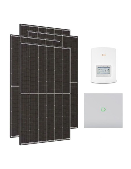 Monofase: vendita all'ingrosso Kit fotovoltaico monofase 5400W inverter 5kW Solis batteria al litio Dyness Powerbox G2 10.24kWh