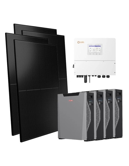 Three-phase photovoltaic kit 20000W 20kW Solis inverter 21.4kWh lithium battery Weco 5k3 XP