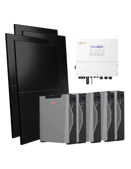 Three-phase photovoltaic kit 20000W 20kW Solis inverter 26.8kWh lithium battery Weco 5k3 XP