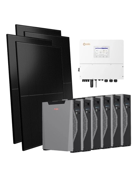 Three-phase photovoltaic kit 20000W 20kW Solis inverter 32.2kWh lithium battery Weco 5k3 XP