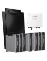 Three-phase photovoltaic kit 20000W 20kW Solis inverter 37.5kWh lithium battery Weco 5k3 XP