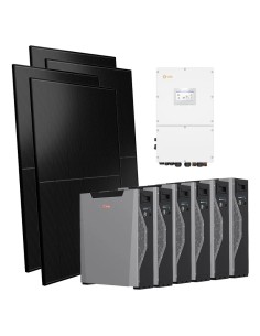 Kit fotovoltaico trifase 30000W inverter 30kW Solis batteria al litio 32.2kWh Weco 5k3 XP