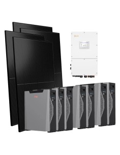 Kit fotovoltaico trifase 30000W inverter 30kW Solis batteria al litio 42.9kWh Weco 5k3 XP