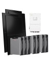 Kit fotovoltaico trifase 30000W inverter 30kW Solis batteria al litio 42.9kWh Weco 5k3 XP