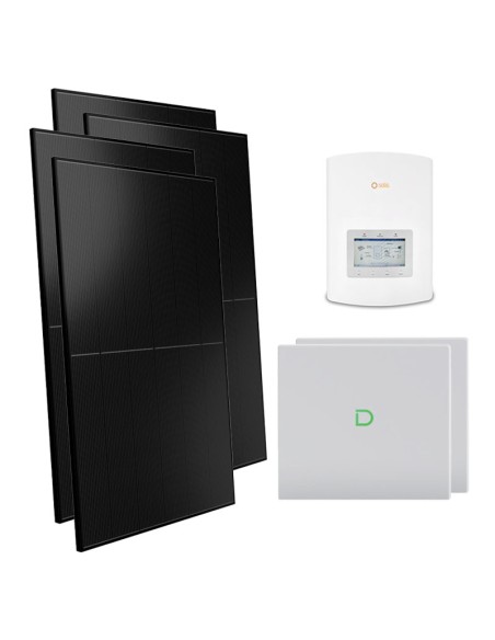 Monofase: vendita all'ingrosso Kit fotovoltaico monofase 6000W inverter 6kW Solis batteria al litio Dyness Powerbox G2 20.48kWh
