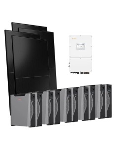 Kit fotovoltaico trifase 50000W inverter 50kW Solis batteria al litio 53.7kWh Weco 5k3 XP