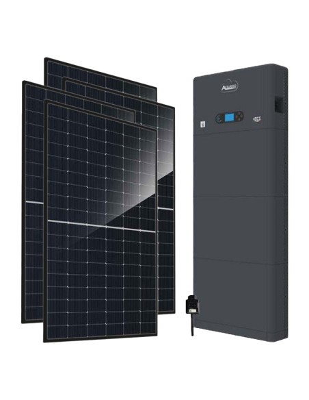 Monofase: vendita all'ingrosso Kit fotovoltaico monofase 6440W inverter 6kW All in one batteria al litio 5.12kWh HV ZBT 5K Zu...