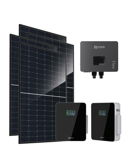 Monofase: vendita all'ingrosso Kit fotovoltaico monofase 6440W inverter 6kW IFL06 batteria al litio 10.24kWh Xcellent Renon P...