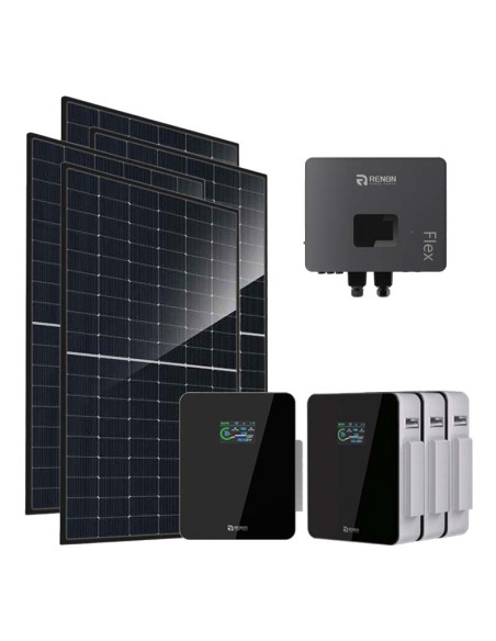 Monofase: vendita all'ingrosso Kit fotovoltaico monofase 6440W inverter 6kW IFL06 batteria al litio 20.48kWh Xcellent Renon P...