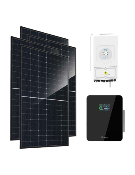 Monofase: vendita all'ingrosso Kit fotovoltaico monofase 6440W inverter 6kW DEYE batteria al litio 5.12kWh Xcellent