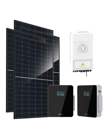Monofase: vendita all'ingrosso Kit fotovoltaico monofase 6440W inverter 6kW DEYE batteria al litio 10.24kWh Xcellent