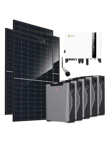 Trifase: vendita all'ingrosso Kit fotovoltaico trifase 10120W inverter 10kW Solis batteria al litio 26.85kWh Weco 5k3 XP