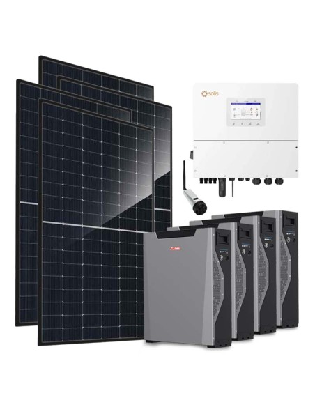 Trifase: vendita all'ingrosso Kit fotovoltaico trifase 20240W inverter 20kW Solis batteria al litio 21.48kWh Weco 5k3 XP