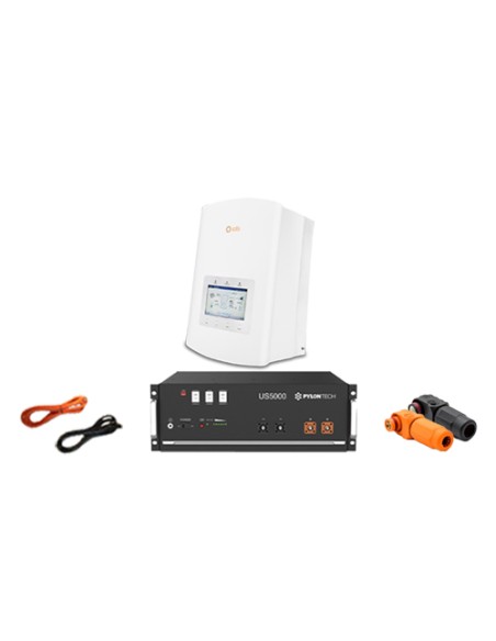 Solis con Pylontech: vendita all'ingrosso Sistema di accumulo monofase inverter 5kW Solis batteria al litio Pylontech US5000 ...