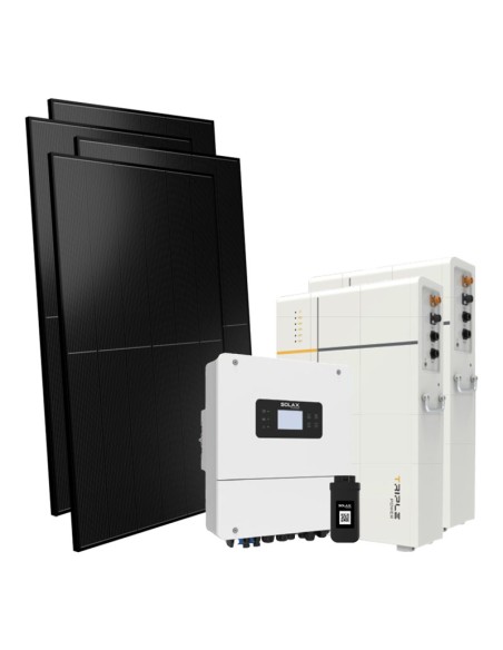 Monofase: vendita all'ingrosso Kit fotovoltaico monofase 4000W inverter Solax Power 3.7kW LV batteria al litio 10.6KWh TP-LD53
