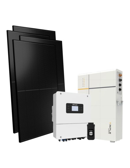 Monofase: vendita all'ingrosso Kit fotovoltaico monofase 4500W inverter Solax Power 4kW LV batteria al litio 5.3KWh TP-LD53