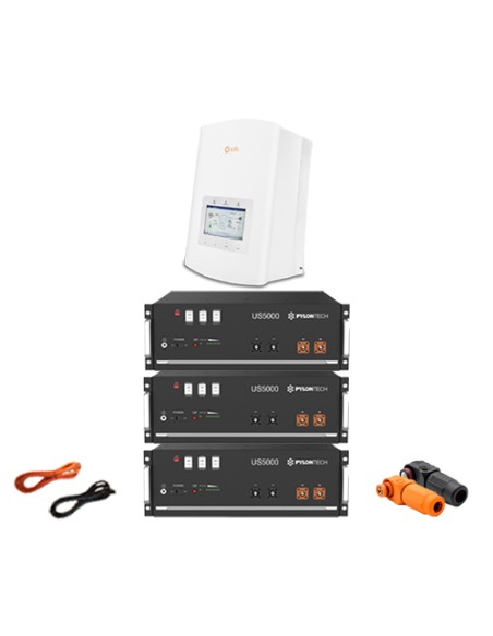 Solis con Pylontech: vendita all'ingrosso Sistema di accumulo monofase inverter 6kW Solis batteria al litio Pylontech US5000 ...