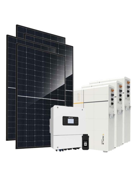 Monofase: vendita all'ingrosso Kit fotovoltaico monofase 6440W inverter 6kW LV batteria al litio 15.9kWh TP-LD53 Solax Power