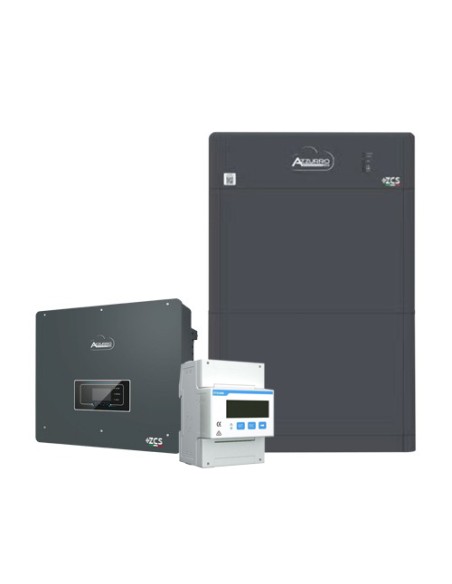 Three-phase storage system 10kW Zucchetti inverter HV ZBT 5K 10.24kWh lithium batteries