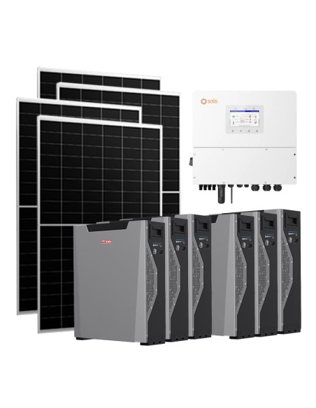 Three-phase photovoltaic kit 20460W 20kW Solis inverter Weco 5k3 XP 32.22kWh lithium battery