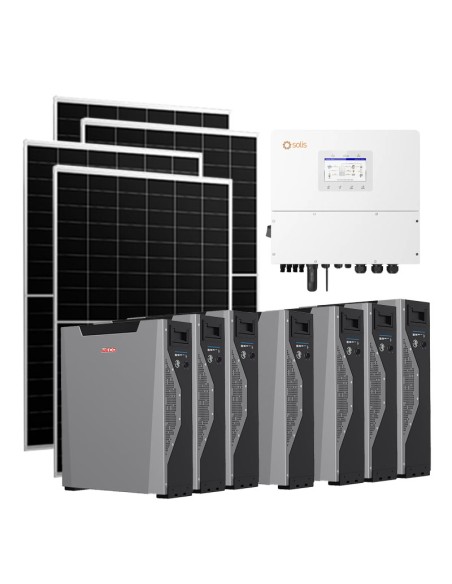 Three-phase photovoltaic kit 20460W 20kW Solis inverter Weco 5k3 XP 37.59kWh lithium battery