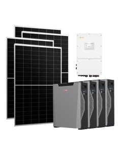 Trifase: vendita all'ingrosso Kit fotovoltaico trifase 30690W inverter 30kW Solis batteria al litio 21.48kWh Weco 5k3 XP