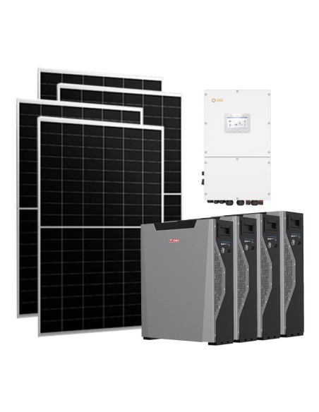 Three-phase photovoltaic kit 30690W 30kW Solis inverter Weco 5k3 XP 21.48kWh lithium battery