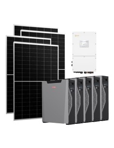 Trifase: vendita all'ingrosso Kit fotovoltaico trifase 30690W inverter 30kW Solis batteria al litio 26.85kWh Weco 5k3 XP