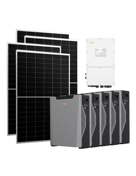Three-phase photovoltaic kit 30690W 30kW Solis inverter Weco 5k3 XP 26.85kWh lithium battery