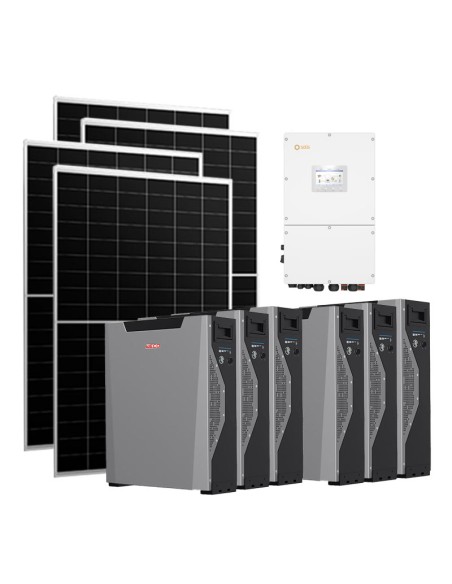 Trifase: vendita all'ingrosso Kit fotovoltaico trifase 30690W inverter 30kW Solis batteria al litio 32.22kWh Weco 5k3 XP