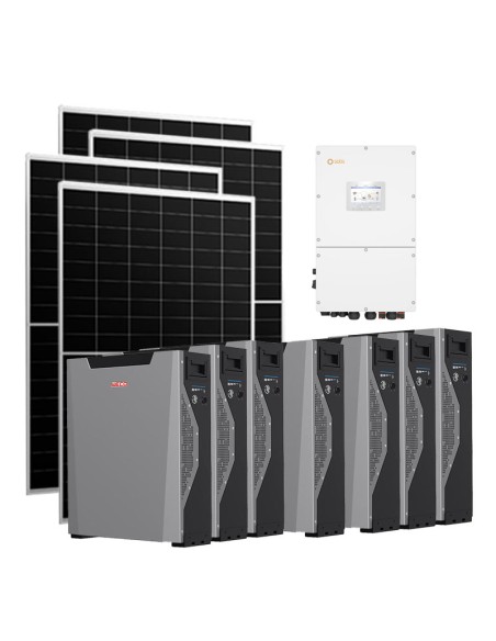 Trifase: vendita all'ingrosso Kit fotovoltaico trifase 30690W inverter 30kW Solis batteria al litio 37.59kWh Weco 5k3 XP