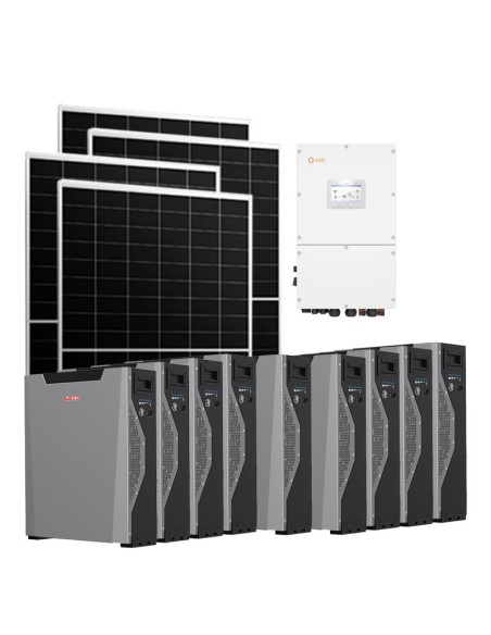 Trifase: vendita all'ingrosso Kit fotovoltaico trifase 50220W inverter 50kW Solis batteria al litio 48.33kWh Weco 5k3 XP