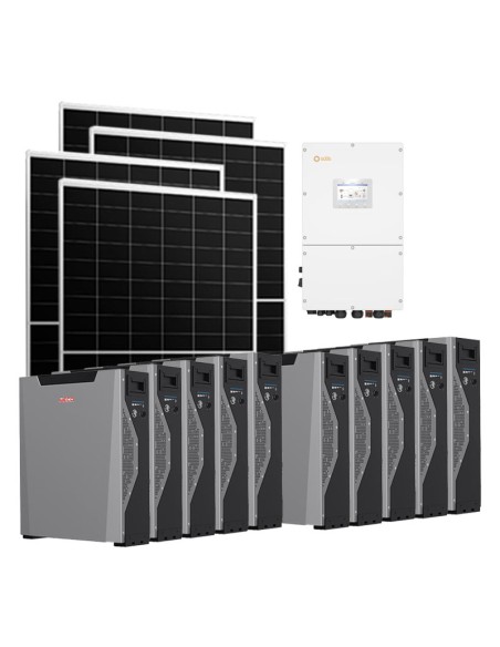Three-phase photovoltaic kit 50220W 50kW Solis inverter Weco 5k3 XP 64.44kWh lithium battery