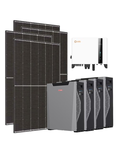 Trifase: vendita all'ingrosso Kit fotovoltaico trifase 8100W inverter 8kW Solis batteria al litio 21.48kWh Weco 5k3 XP
