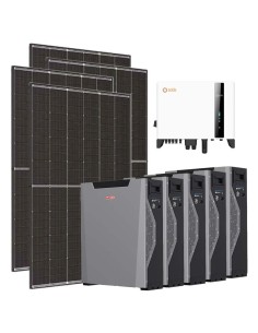 Three-phase photovoltaic kit 5400W 5kW Solis inverter Weco 5k3 XP 26.85kWh lithium battery