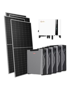 Three-phase photovoltaic kit 10710W 10kW Solis inverter 26.85kWh lithium battery Weco 5k3 XP