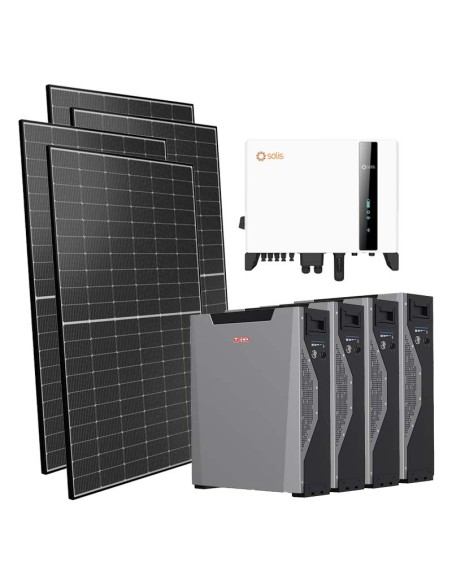 Three-phase photovoltaic kit 8000W 8kW Solis inverter 21.48kWh lithium battery Weco 5k3 XP